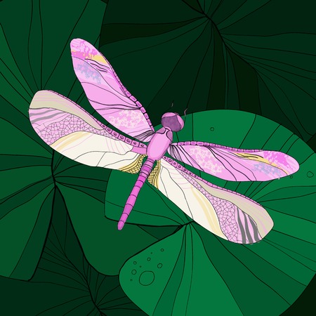 Colorful Decorative Pond Templateのイラスト素材