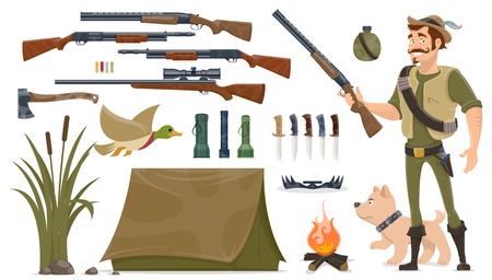 Hunting Elements Setのイラスト素材