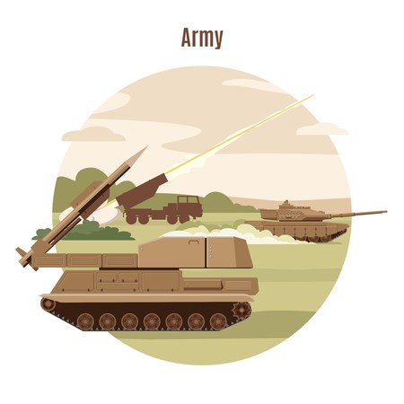 Ground Military Transport Templateのイラスト素材