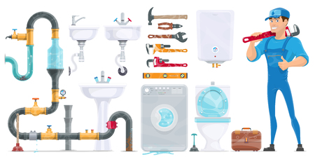 Plumbing Elements Collectionのイラスト素材