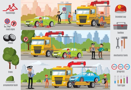 Transport Evacuation Infographic Templateのイラスト素材