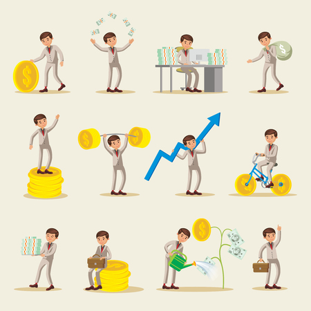 Business Investment Characters Setのイラスト素材