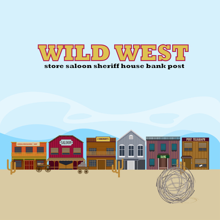 Wild West Landscape Templateのイラスト素材