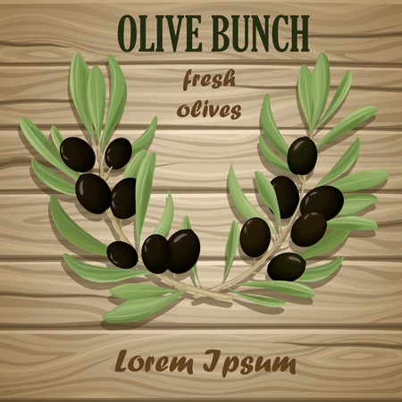 Black Olive Oil Natural Templateのイラスト素材