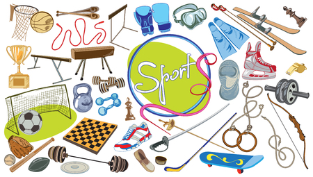 Drawing Sports Elements Setのイラスト素材