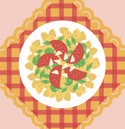 Italian Pasta Dish Conceptのイラスト素材