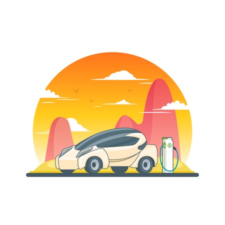 Futuristic Ecological Environmental Templateのイラスト素材