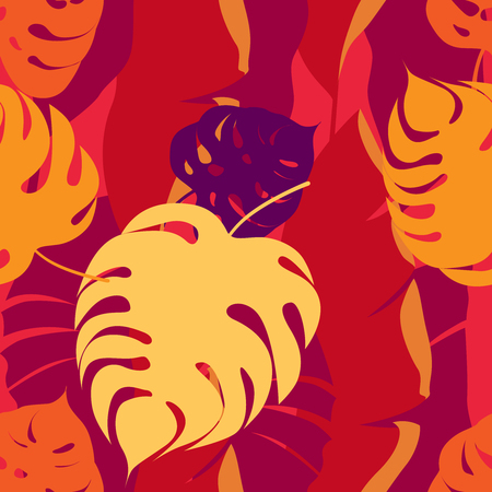 Graphic Bright Tropical Natural Seamless Patternのイラスト素材