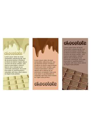 Colorful Sweet Products Vertical Bannersのイラスト素材