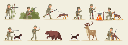 Hunting Elements Setのイラスト素材