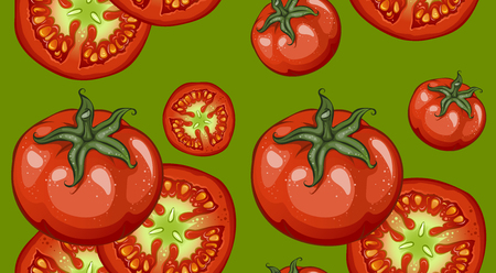 Colorful Drawing Vegetables Patternのイラスト素材