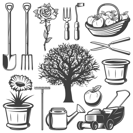 Vintage Garden Elements Collection Vintage Garden Elements Collection