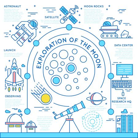 Linear Space Exploration Conceptのイラスト素材