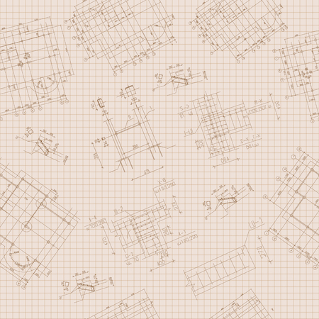 Architectural Seamless Patternのイラスト素材