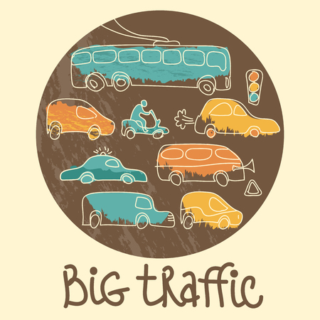 Big Traffic Doodle Emblemのイラスト素材