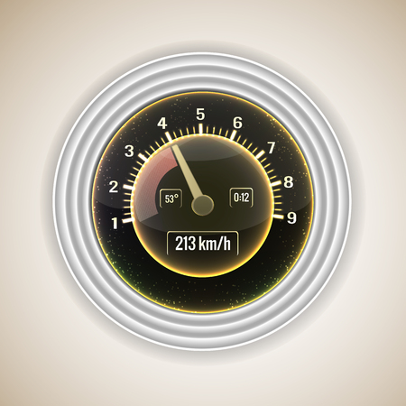 Realistic Speedometer Interface Backgroundのイラスト素材