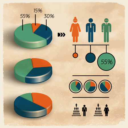 Population Business Diagram Template.のイラスト素材