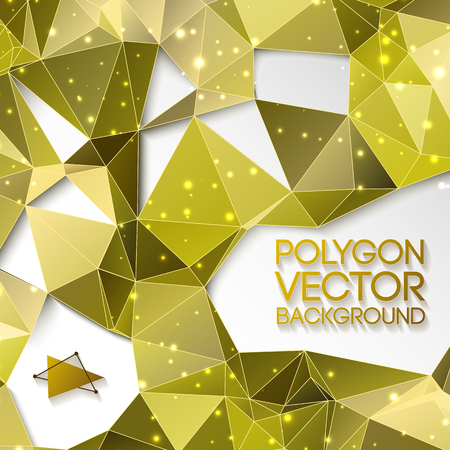 Abstract Gold Triangle Vector Background.のイラスト素材
