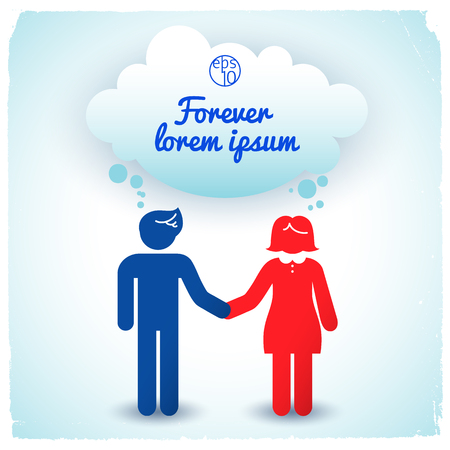 Silhouette Couple Conceptのイラスト素材