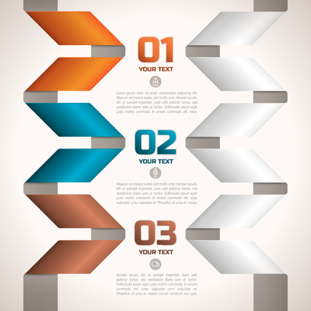 Twisted Paper Ribbons Edging Text Fieldsのイラスト素材