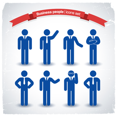 Business People Icons Setのイラスト素材