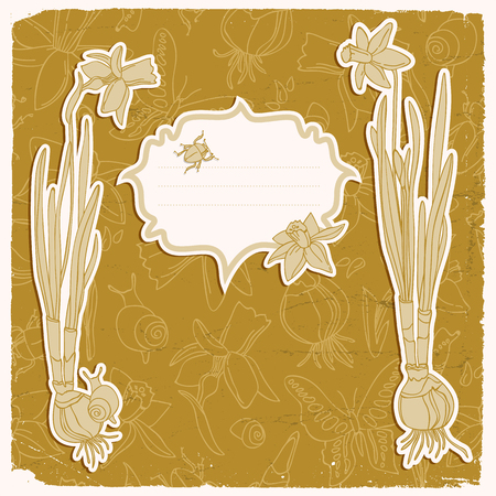 Yellow Flowers Backgroundのイラスト素材