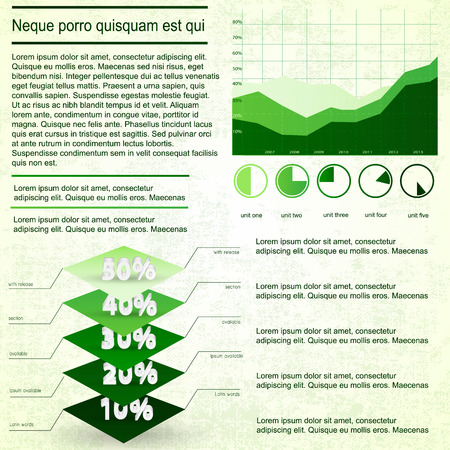 Vintage Infographics Setのイラスト素材