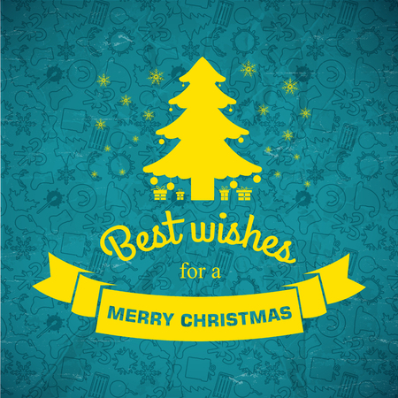 Merry Christmas Posterのイラスト素材