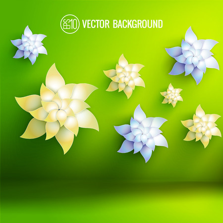 Artificial Flowers Backgroundのイラスト素材