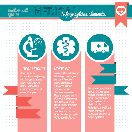 Medical Infographic Template With Text Fields vector illustration.のイラスト素材