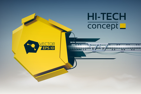 Digital Futuristic Design Concept of hi-tech 
mechanical element illustrationのイラスト素材