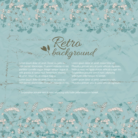 Retro flourish in blue colorsのイラスト素材
