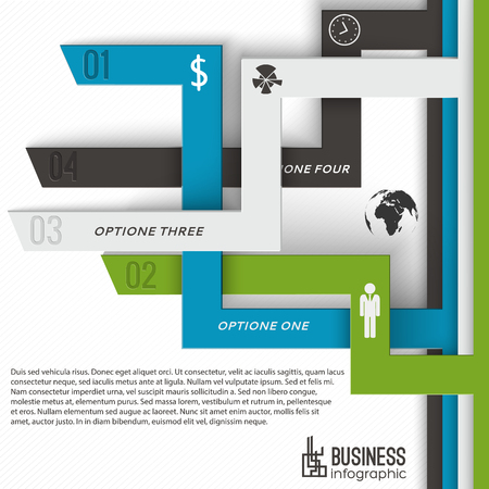 Modern Business Infographics Conceptのイラスト素材