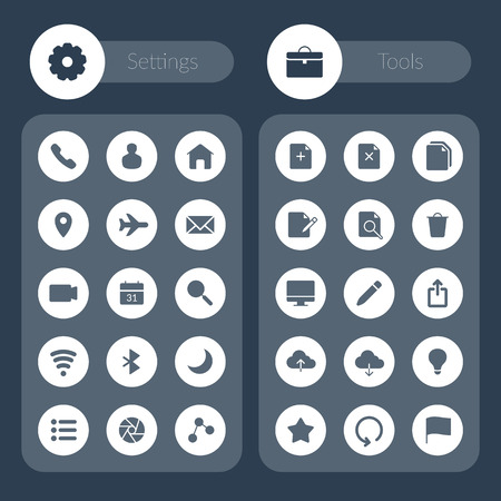 Flat Web Icons Setのイラスト素材