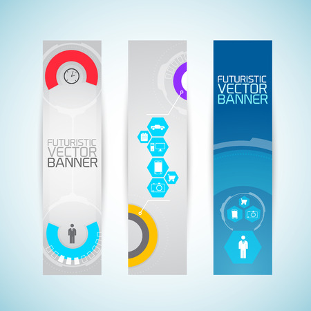 Futuristic vertical banners.のイラスト素材