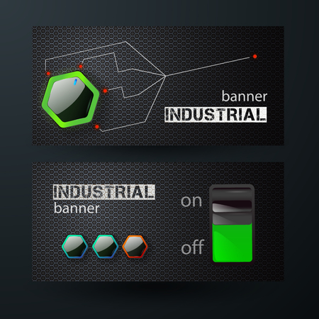 Abstract Horizontal Bannersのイラスト素材