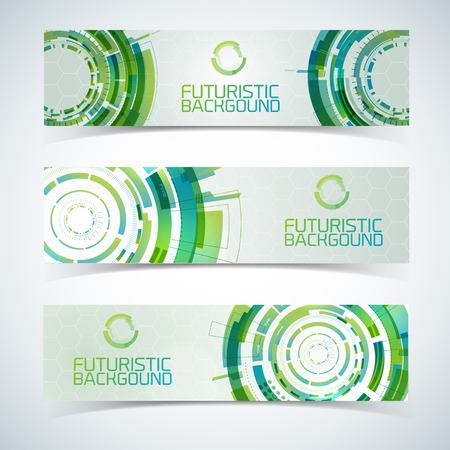 Interactive Circles Banners Setのイラスト素材