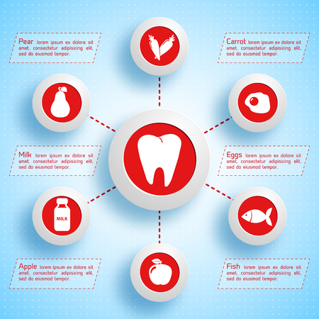 Healthy Food Infographicsのイラスト素材