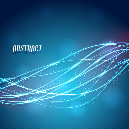 Glowing Lines Abstract Illustrationのイラスト素材