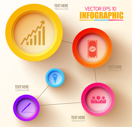 Illustration for Business Web Infographic Concept - Royalty Free Image