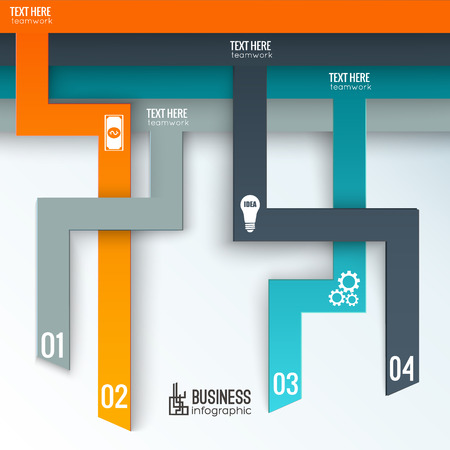Teamwork business infographics.のイラスト素材