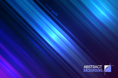 Futuristic motion abstract background with straight diagonal lines and light sparkling effectsのイラスト素材