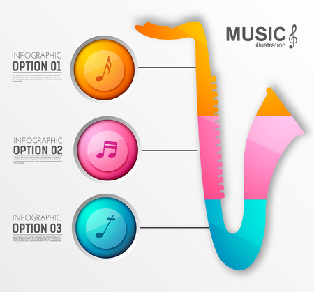 Music Instrument Design Infographicsのイラスト素材