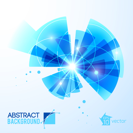 Futuristic Blue Rays Backgroundのイラスト素材