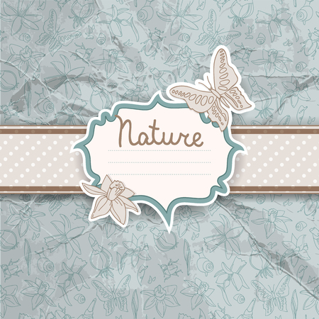 Beautiful Flowers And Butterflies Backgroundのイラスト素材