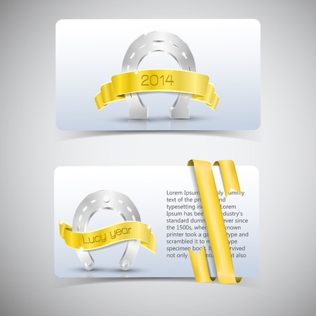 Horseshoes banners set.のイラスト素材