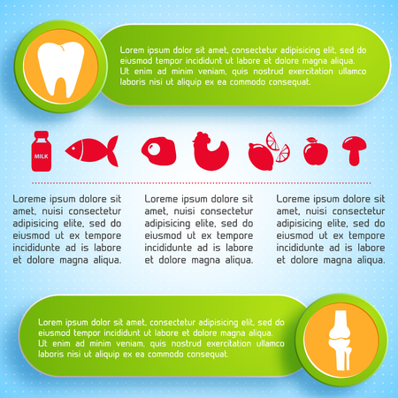 Healthy Nutrition Infographic Templateのイラスト素材