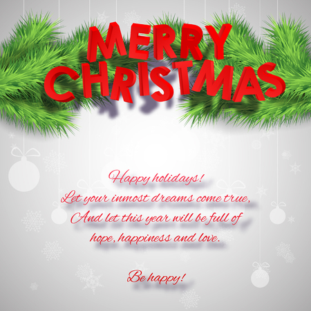 Merry Christmas Greeting Posterのイラスト素材