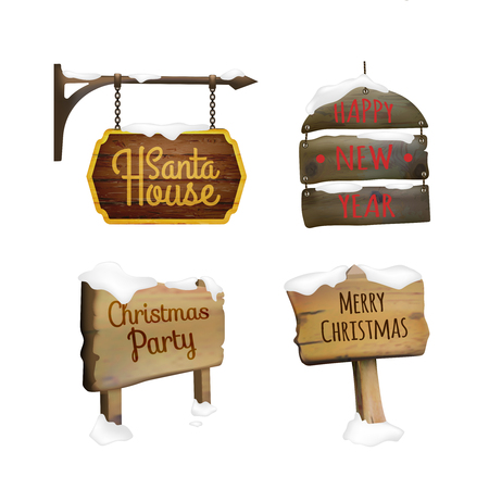 Christmas Signboards Setのイラスト素材