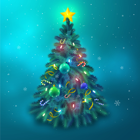 Christmas Tree Backgroundのイラスト素材